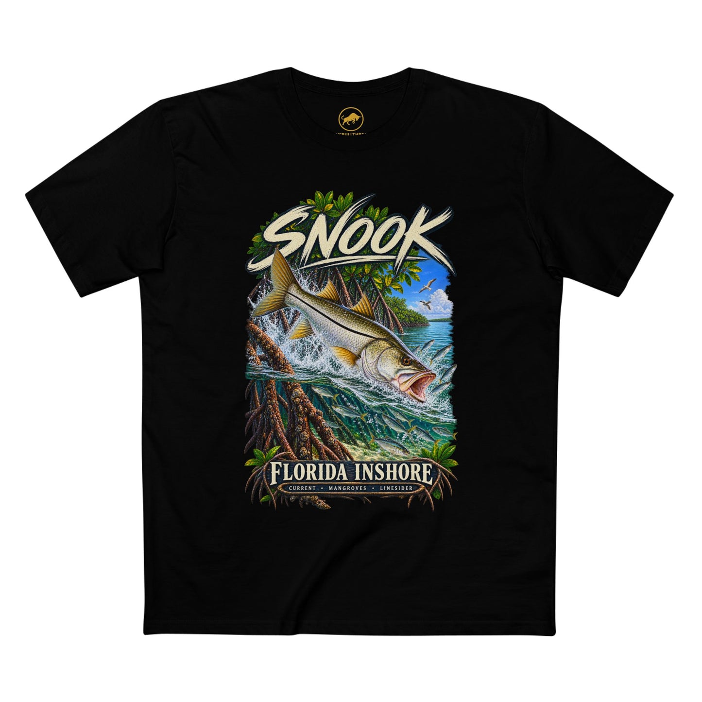 Snook Fishing Shirt - Florida Inshore Common Snook Mangrove Angler Tee.