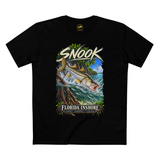 Snook Fishing Shirt - Florida Inshore Common Snook Mangrove Angler Tee.