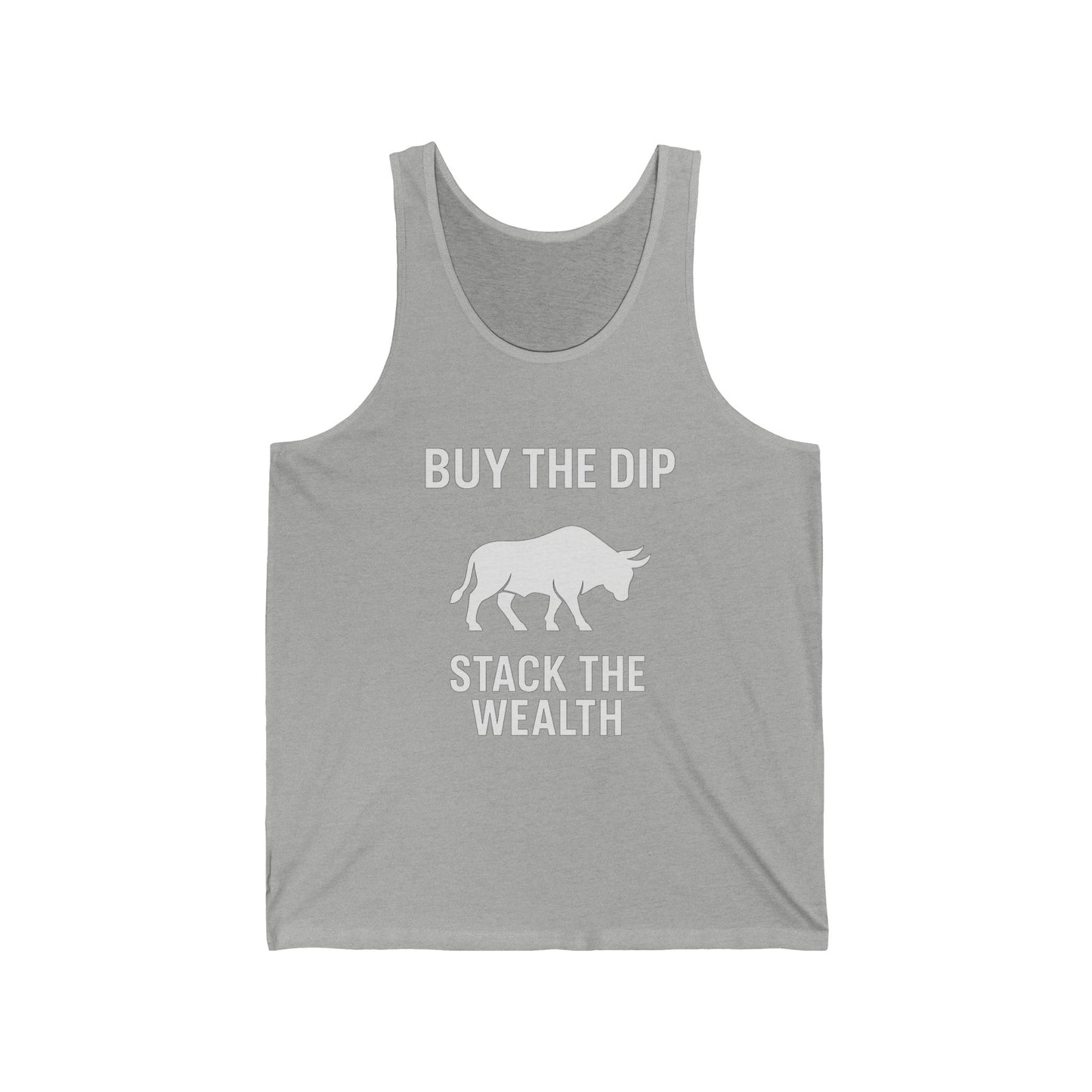 Buy The Dip Stack The Wealth Bull Tank Top | Crypto Investor Shirt | Minimalist Bitcoin XRP Ethereum Gym Tank | TheBullThread.
