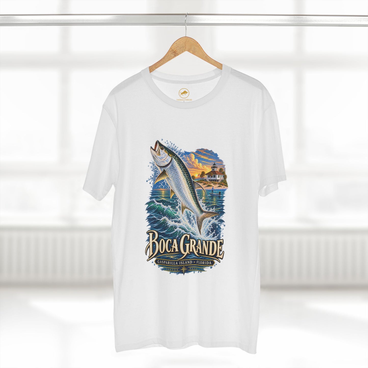 Boca Grande Tarpon Fishing Shirt, Gasparilla Island Florida Tee, Port Boca Grande Lighthouse.