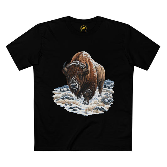 American Bison Shirt, Winter Prairie Wildlife Tee, Buffalo Lover and Western Nature Gift.