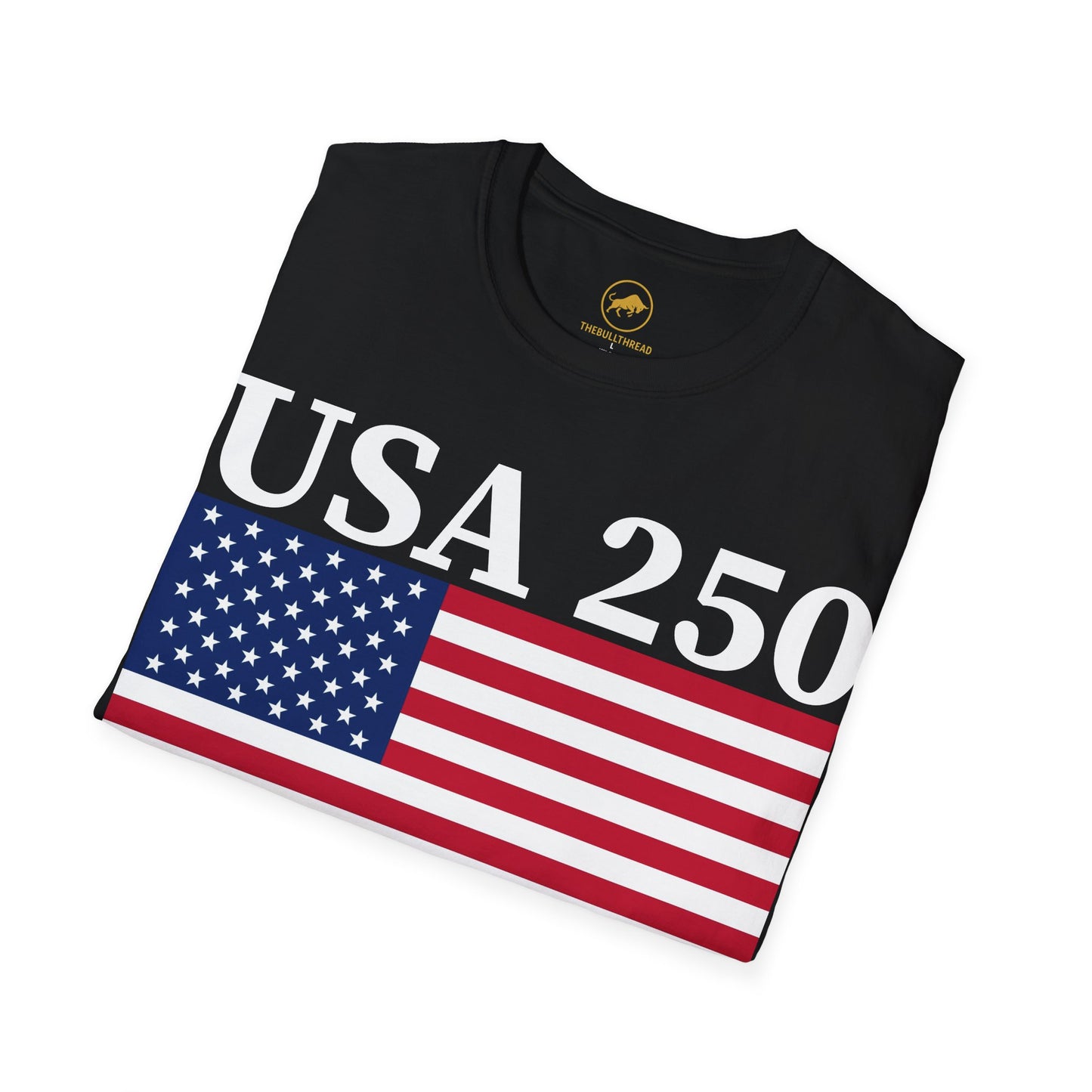 USA 250 EST 1776 Patriotic American Flag Shirt Premium Softstyle Tee Fourth of July USA 250th Anniversary T-Shirt.