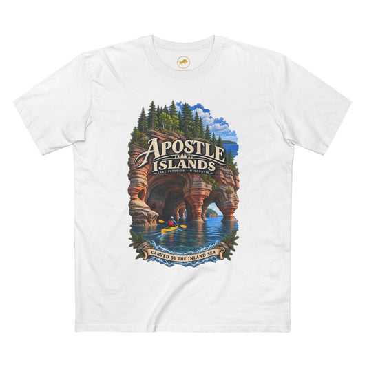 Apostle Islands Scenic Arch T-Shirt | Lake Shore Nautical Travel Tee.