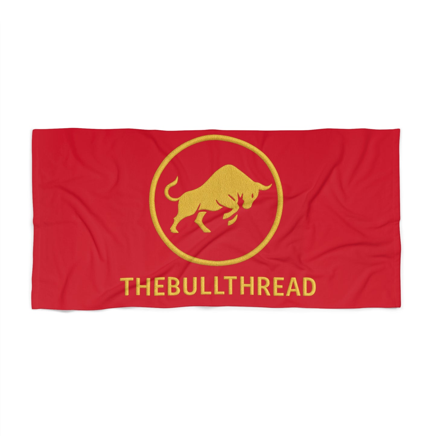 Premium Bull Towel - Dark Red & Gold Design by TheBullThread