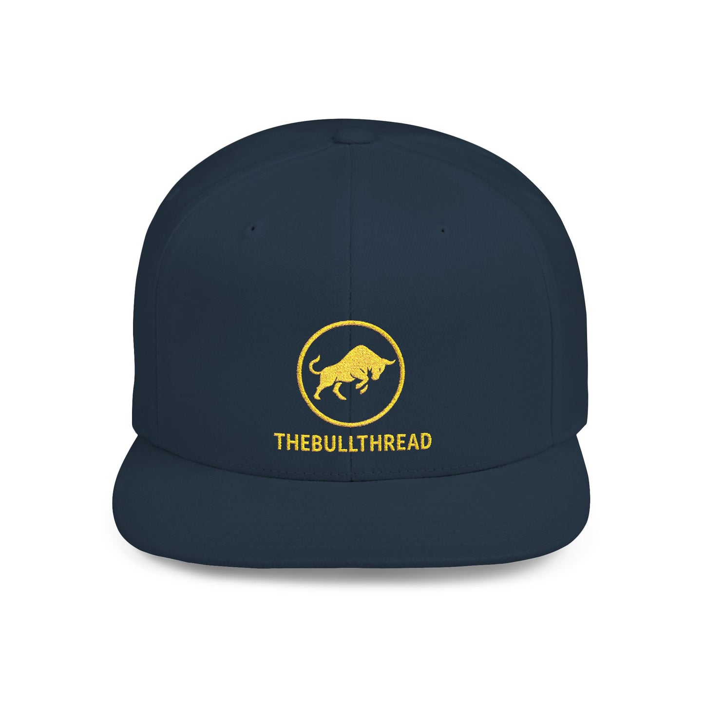 Premium Embroidered Snapback Hat - 6089M Flat-Bill Crypto Cap by TheBullThread