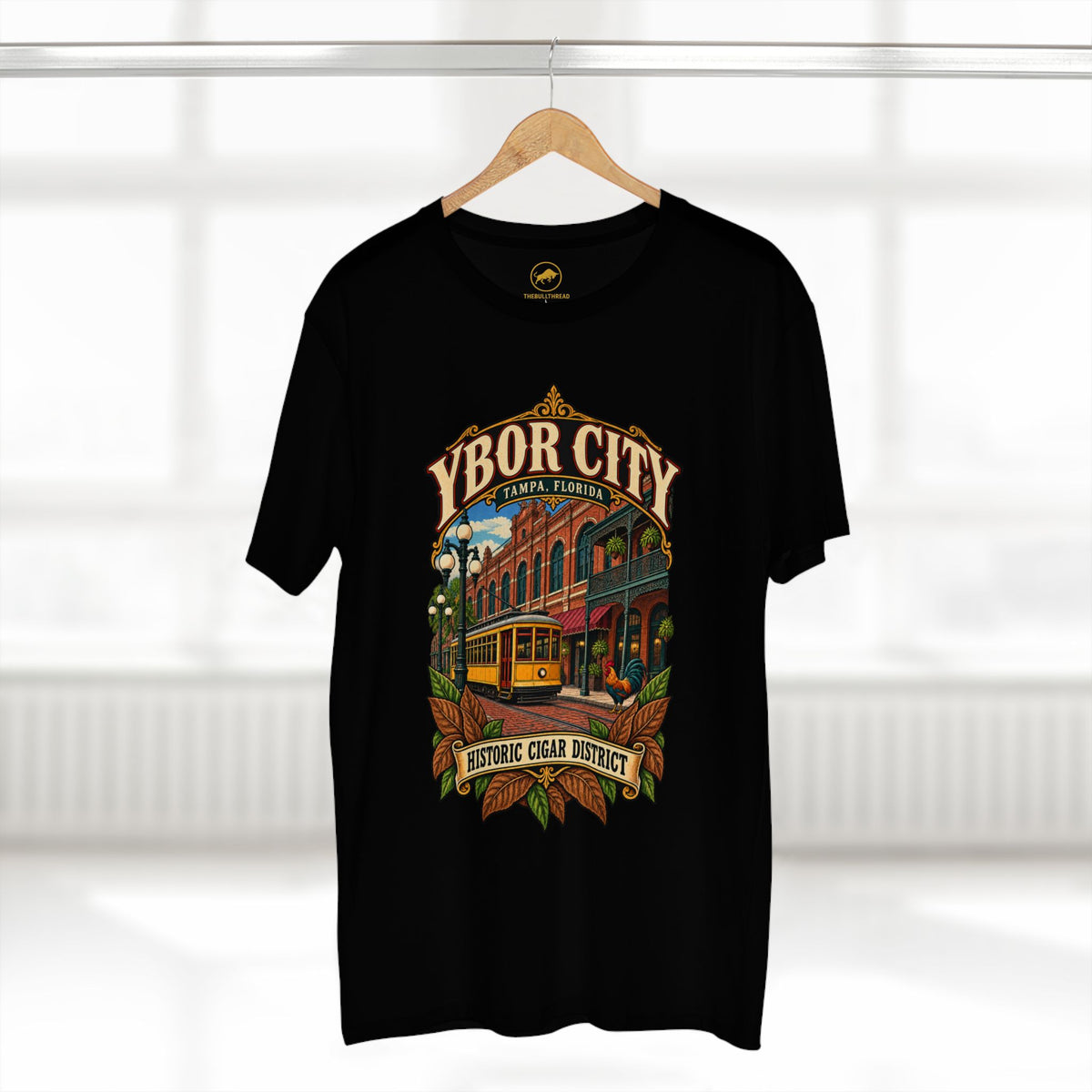 Ybor City Shirt, Historic Tampa Florida Cigar District Streetcar and Brick Architecture Tee