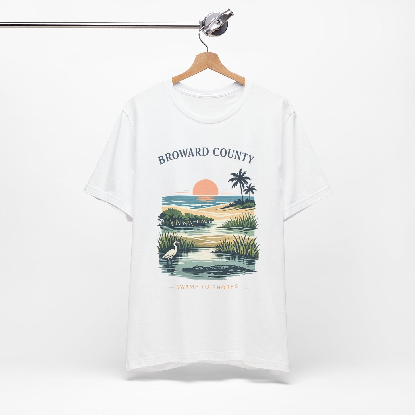 Broward County Florida Shirt - Everglades to Ocean Nature Tee, South Florida Graphic T Shirt, Coastal Art Gift, Mangrove Sunset Shirt.