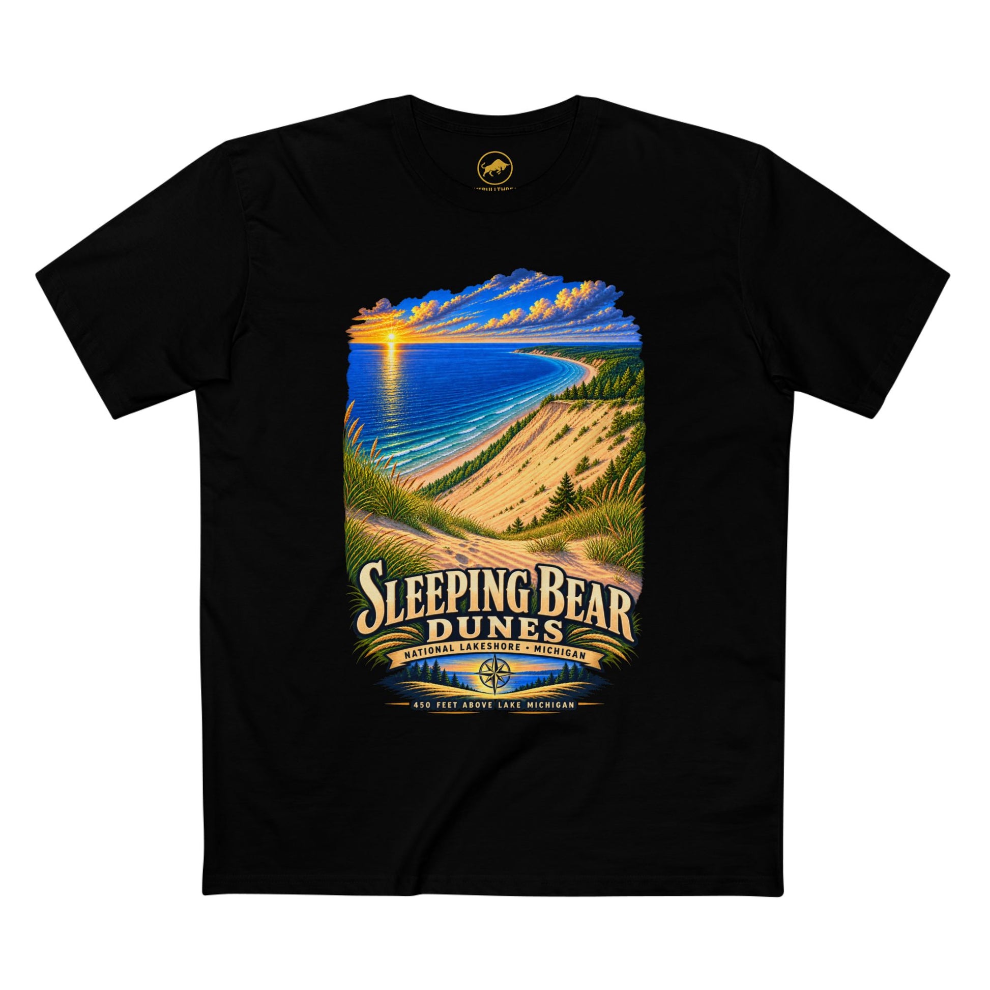 Sleeping Bear Dunes Sunset T-Shirt | Michigan Scenic Shoreline Shirt.