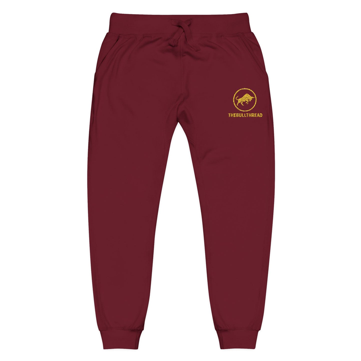 Luxe Fleece Sweatpants - Premium Embroidered Crypto Joggers by TheBullThread