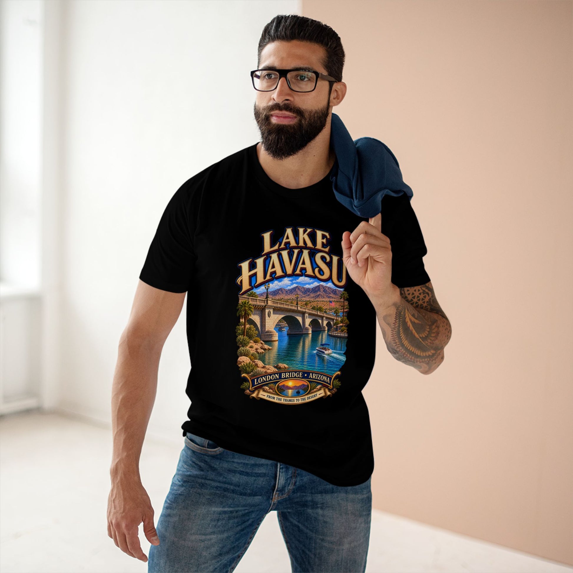 Lake Havasu London Bridge T-Shirt, Arizona Desert Travel Shirt, Bridgewater Channel Vacation Tee.