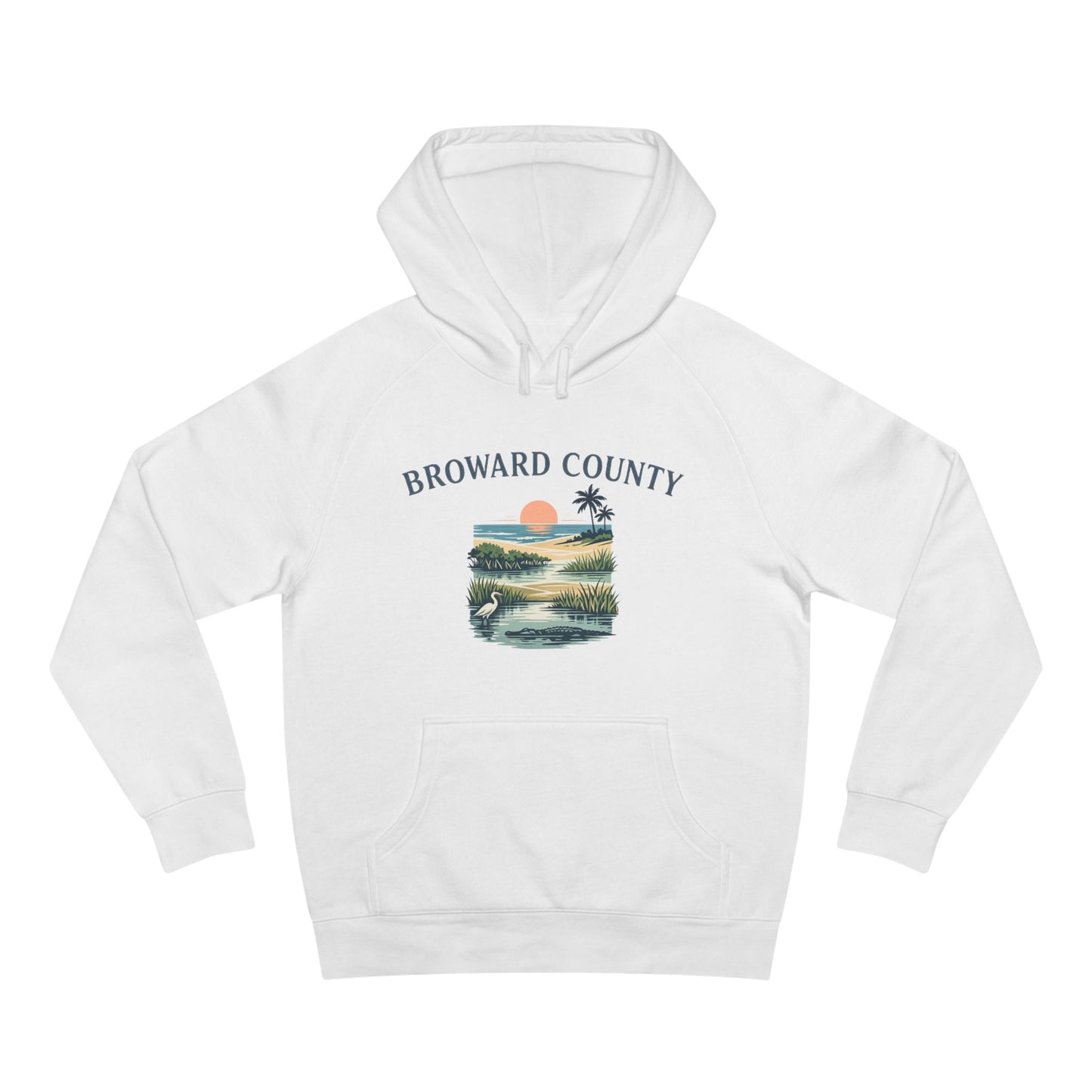 Broward County Florida Hoodie - Everglades to Ocean Nature Tee, South Florida Graphic T Shirt, Coastal Art Gift, Mangrove Sunset Shirt.