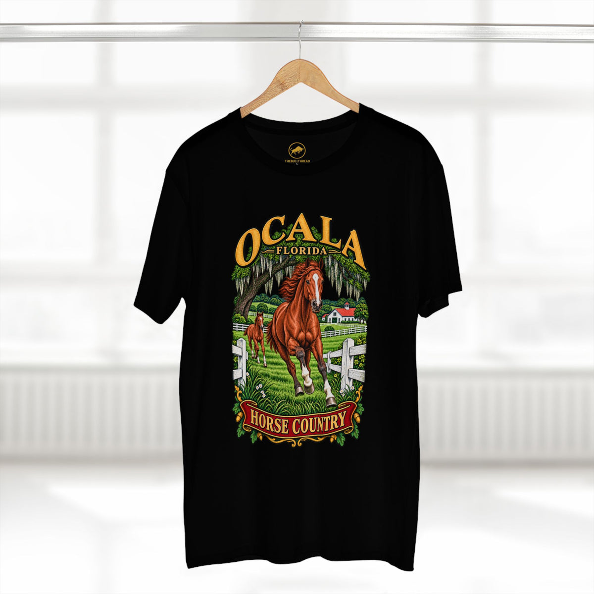 Ocala Horse Country Shirt, Florida Thoroughbred Farm and Equestrian Gift Tee.