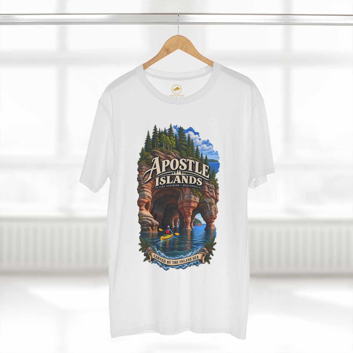 Apostle Islands Scenic Arch T-Shirt | Lake Shore Nautical Travel Tee.