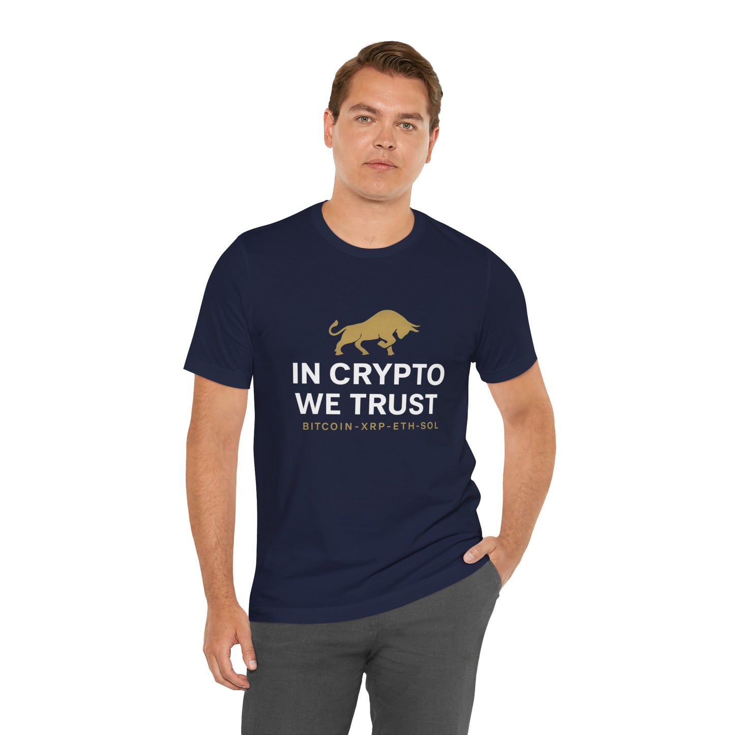 Premium Crypto Investor Shirt – In Crypto We Trust Bull Design by TheBullThread
