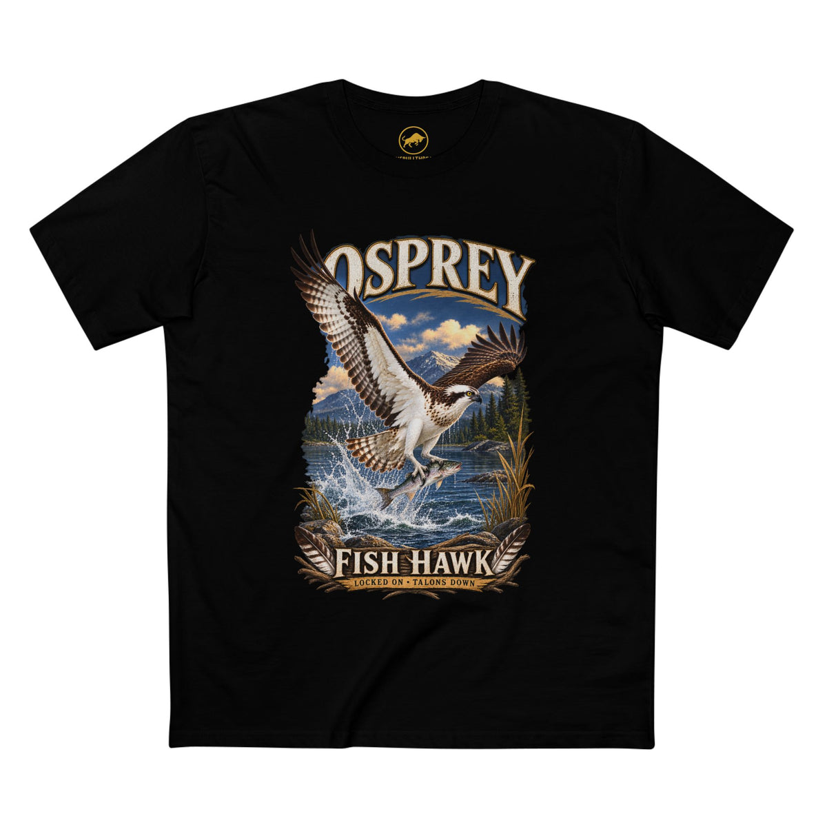 Osprey Fishing T-Shirt: Fish Hawk Bird of Prey Wildlife Graphic Tee