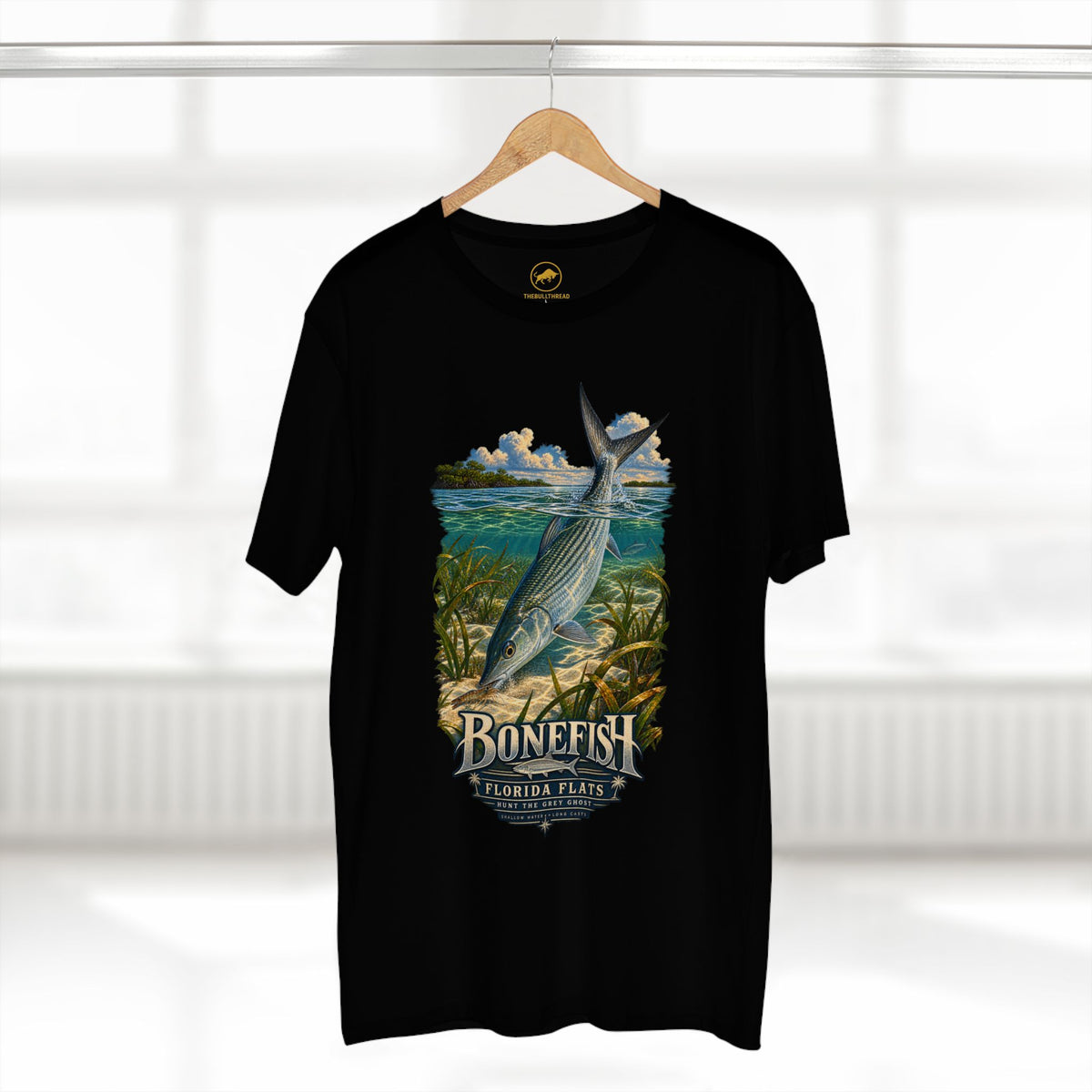 Bonefish Fly Fishing Shirt - Florida Flats Grey Ghost Saltwater Angler Tee