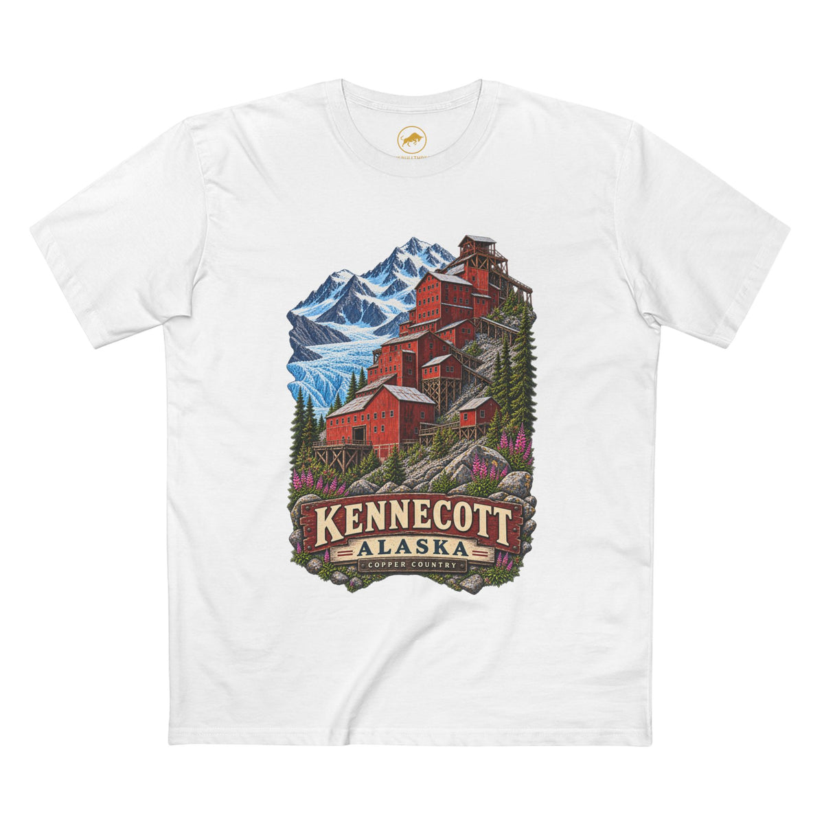 Kennecott Mines Shirt, Alaska Copper Mill and Glacier Tee, Historic Mining Travel Gift.