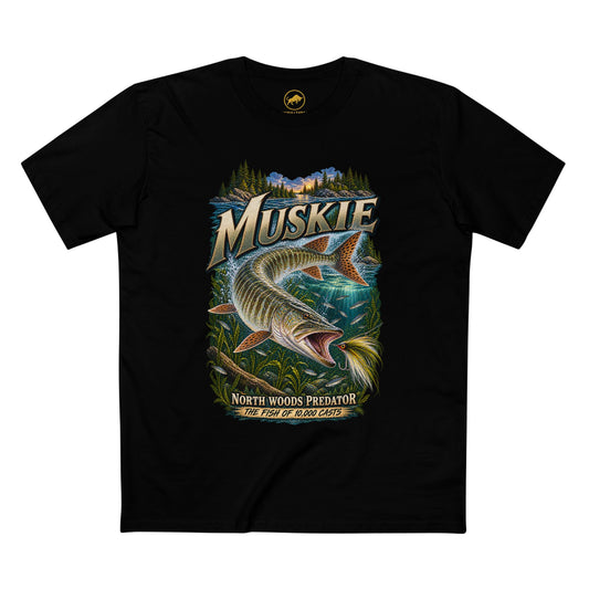 Muskie Fishing Shirt, Muskellunge T-Shirt, Musky Angler Gift, North Woods Predator Tee, Great Lakes Freshwater Fishing.