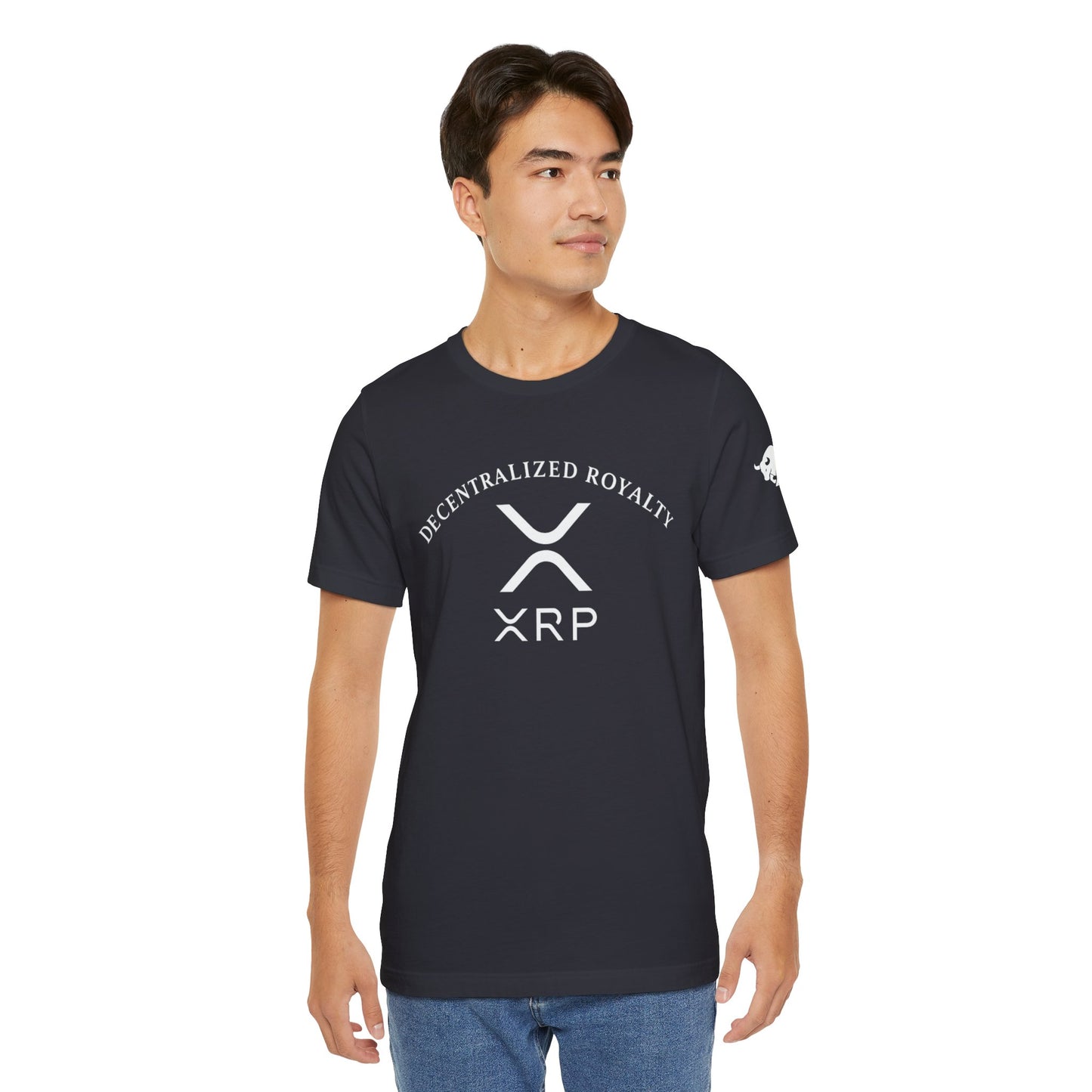 Premium XRP Investor Shirt - Decentralized Royalty Bull Sleeve Design by TheBullThread