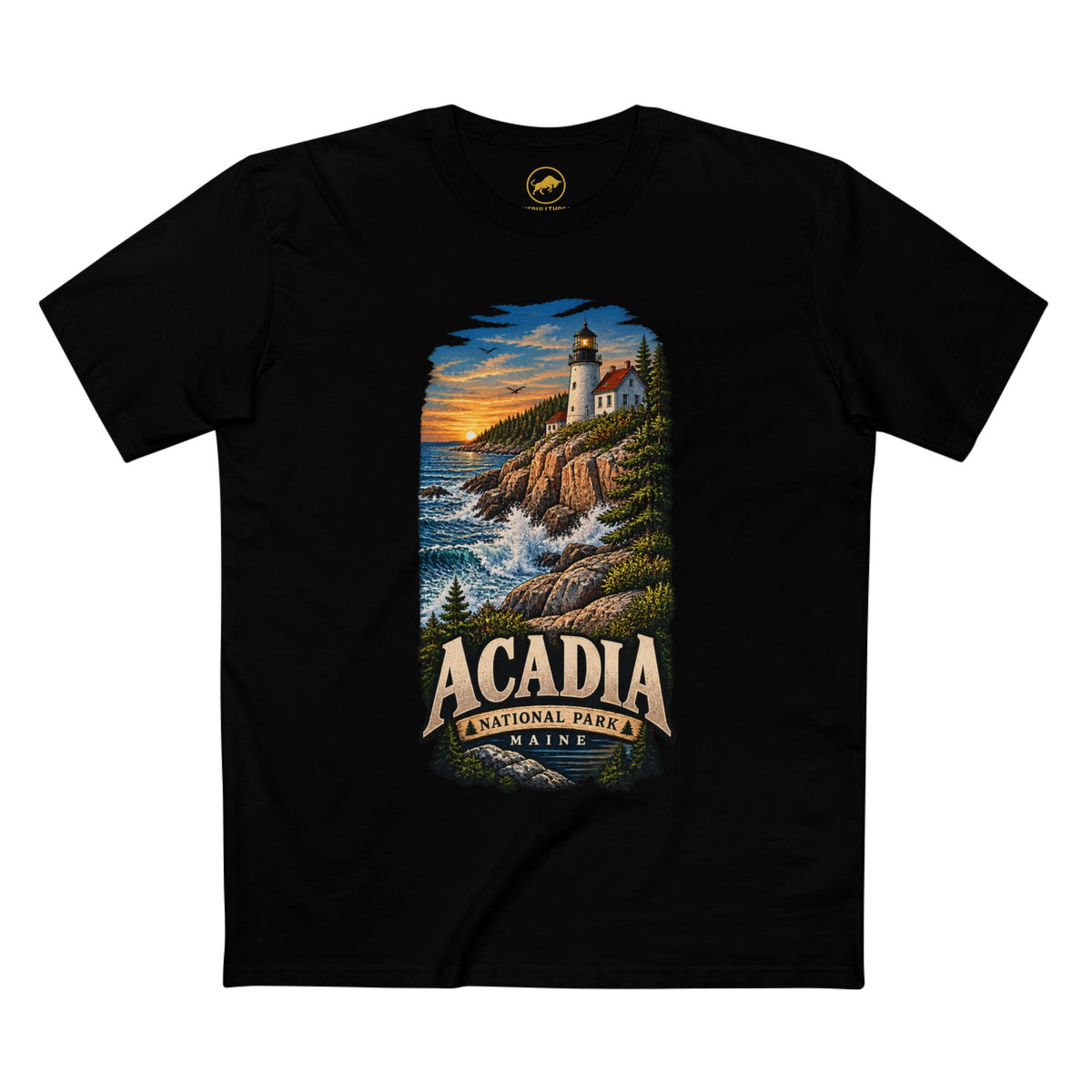 Acadia National Park Shirt, Maine Lighthouse Coastal Tee, New England Hiking Travel Gift