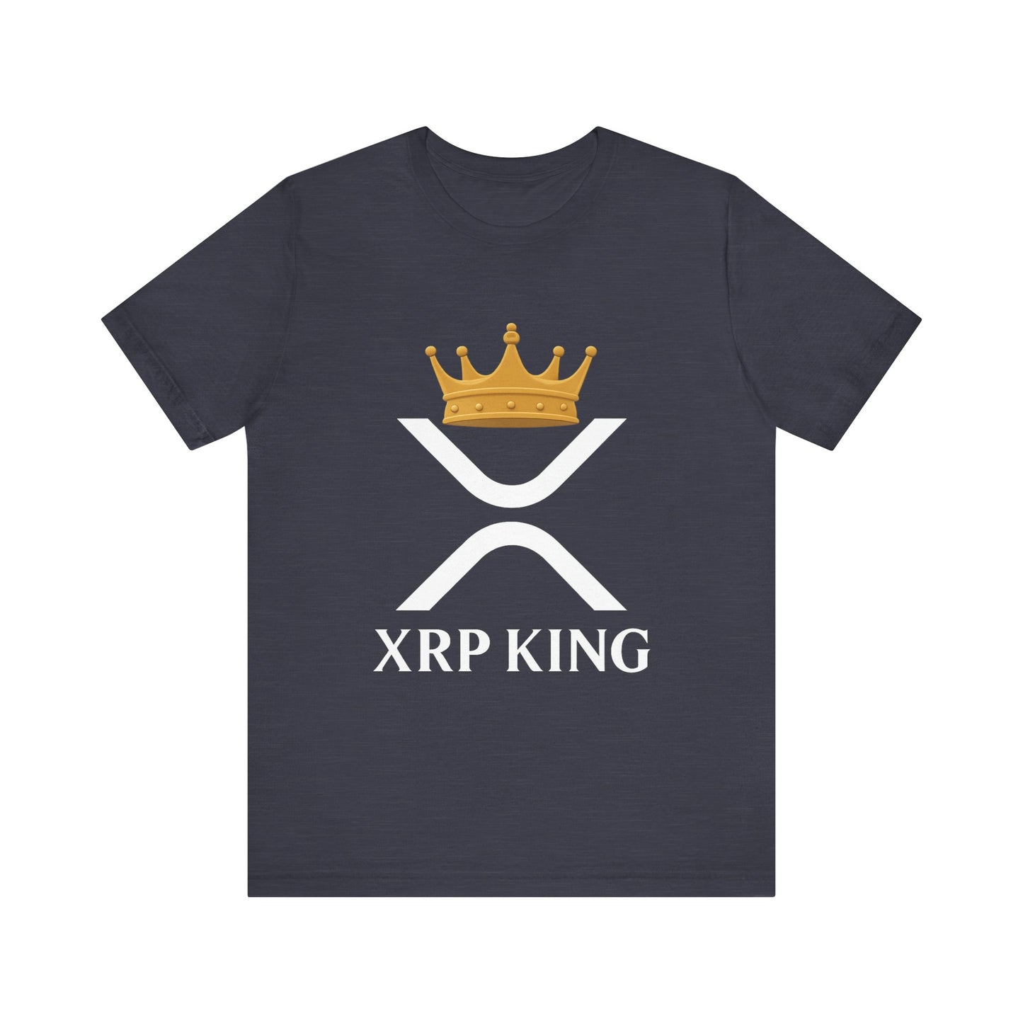 Premium XRP Crypto T-Shirt - XRP King Crowned Royalty Design by TheBullThread