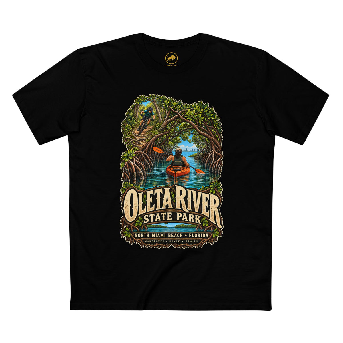 Oleta River State Park Shirt, North Miami Beach Mangrove Kayaking and Mountain Bike Tee
