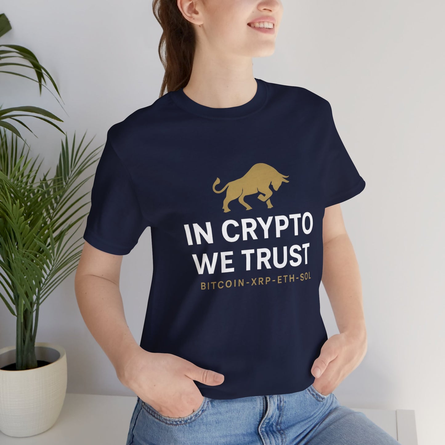 Premium Crypto Investor Shirt – In Crypto We Trust Bull Design by TheBullThread