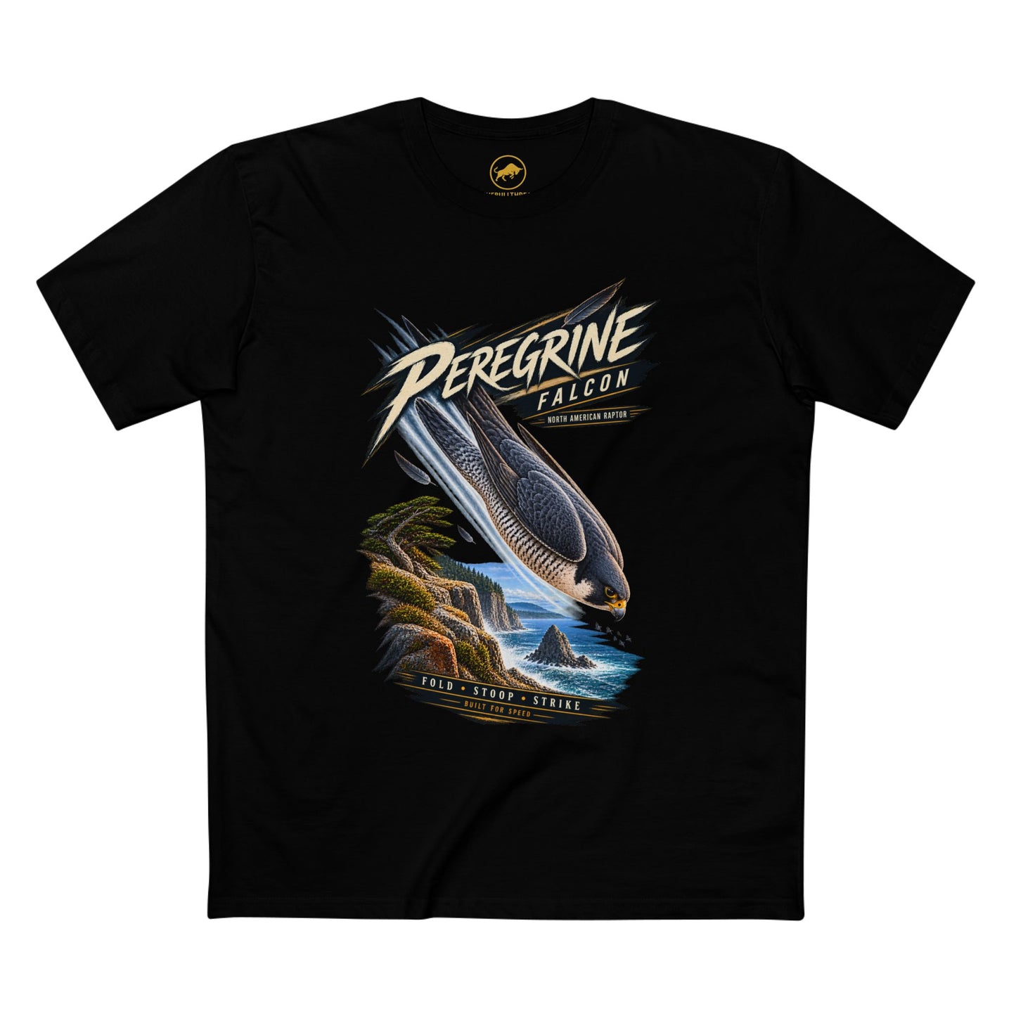 Peregrine Falcon Shirt, Bird of Prey Graphic Tee, Birding Raptor Wildlife T-Shirt