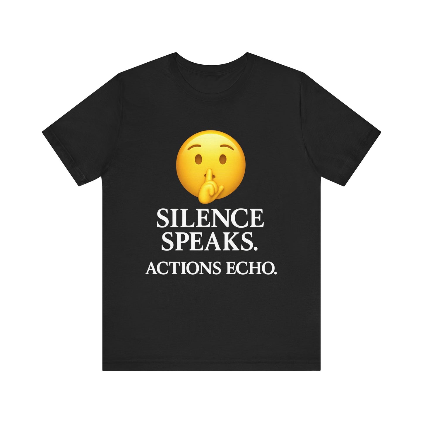 Silence Speaks Actions Echo Shirt - Motivational Quote T-Shirt - Charging Bull Graphic Tee - Inspirational Streetwear by TheBullThread