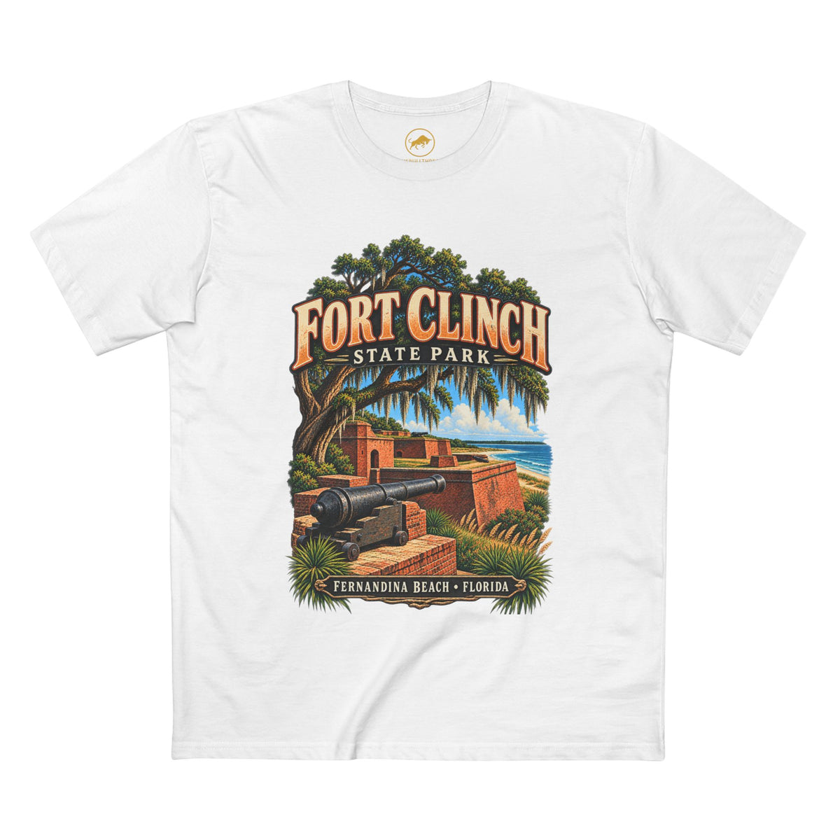 Fort Clinch State Park Shirt, Fernandina Beach Florida Historic Cannon Graphic Tee.