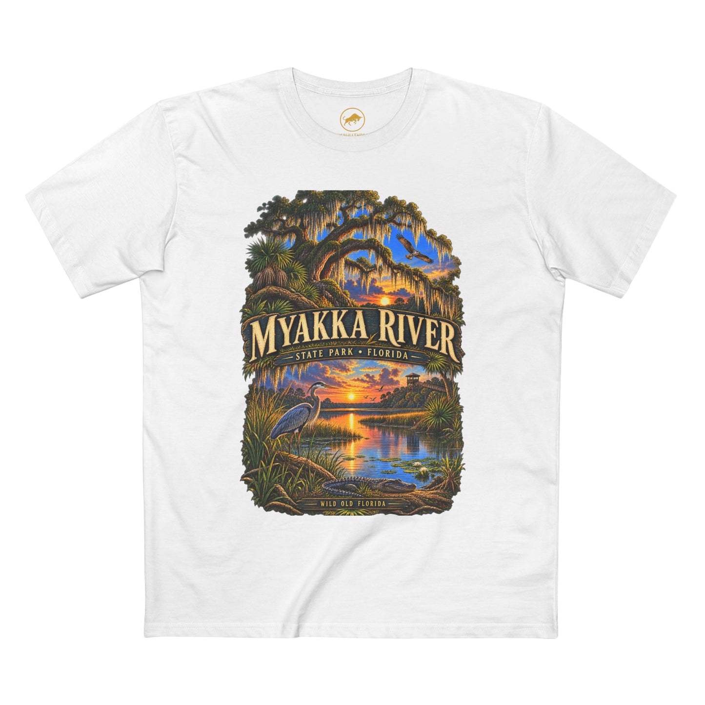Myakka River State Park Shirt, Florida Alligator Wildlife Vintage Graphic Tee.