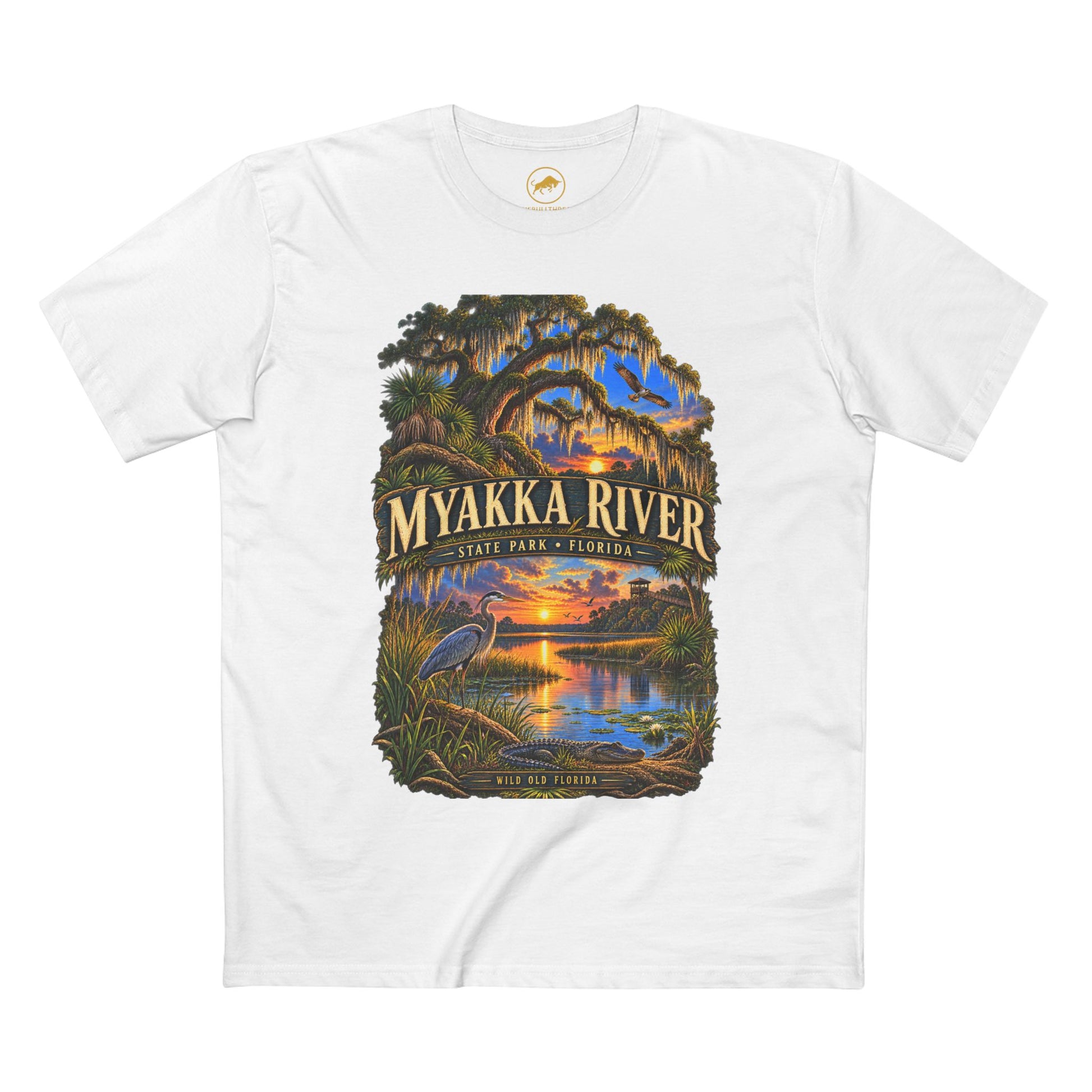 Myakka River State Park Shirt, Florida Alligator Wildlife Vintage Graphic Tee.