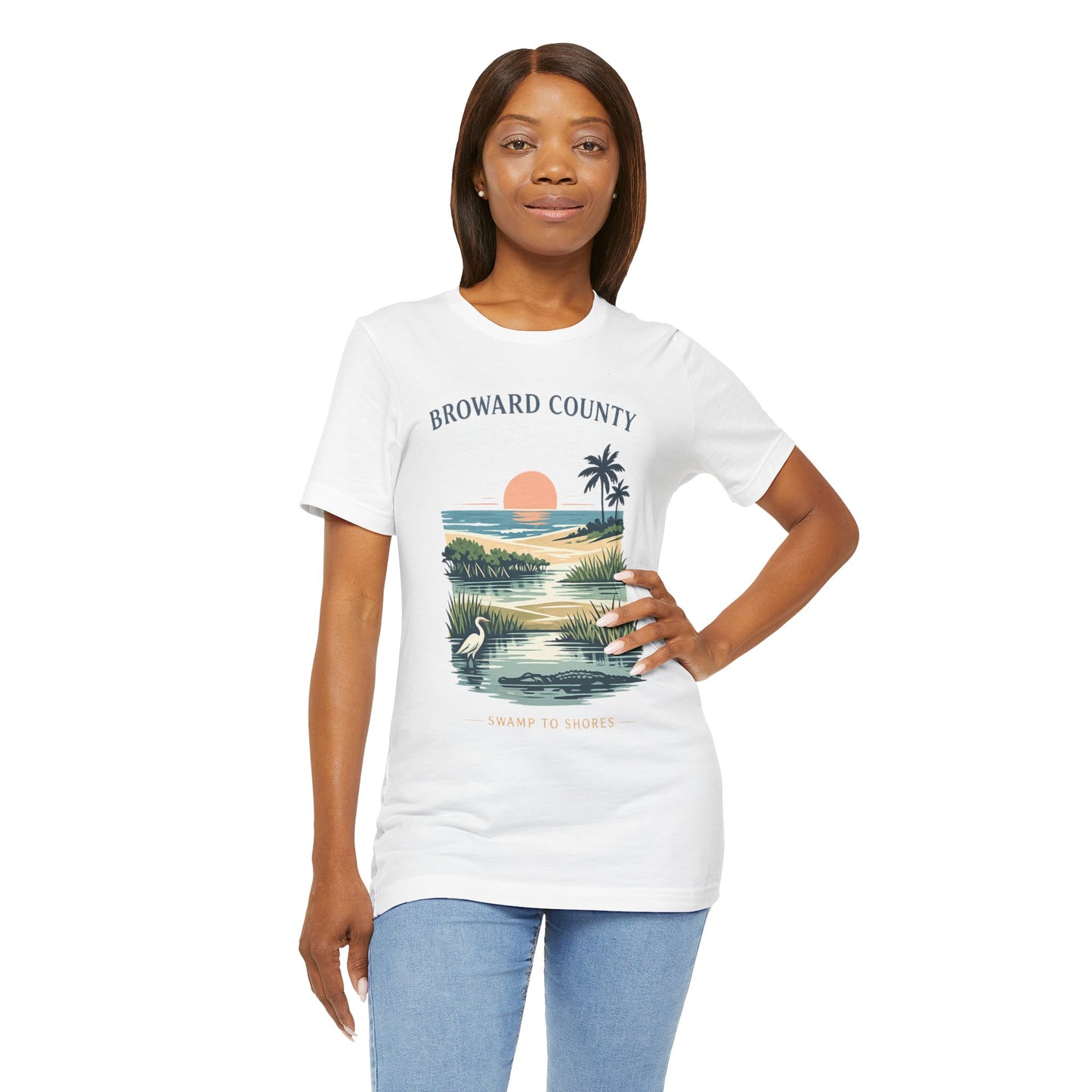 Broward County Florida Shirt - Everglades to Ocean Nature Tee, South Florida Graphic T Shirt, Coastal Art Gift, Mangrove Sunset Shirt.