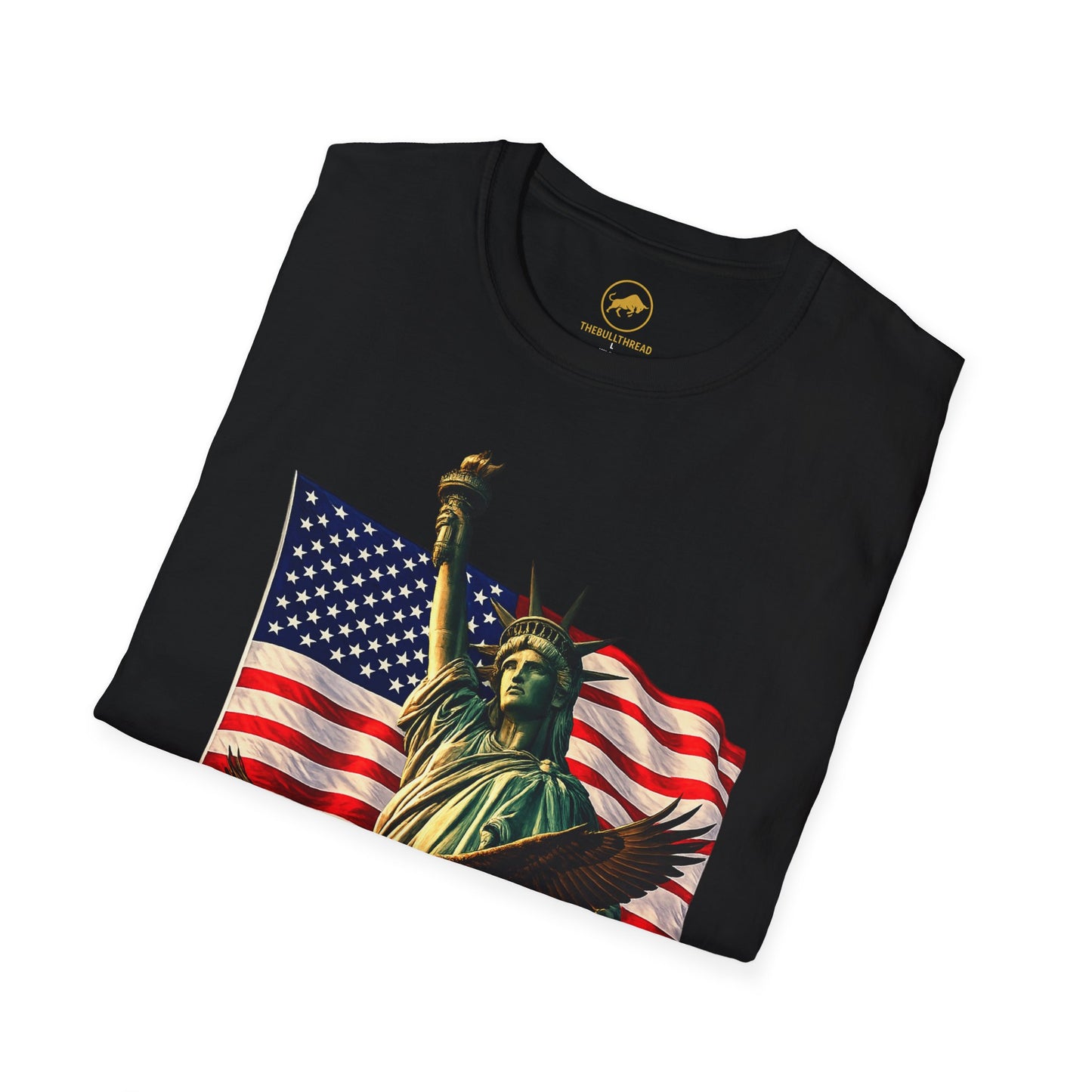 God Bless America Shirt | Patriotic USA Flag Eagle Tee | Statue of Liberty American Pride Graphic T-Shirt.