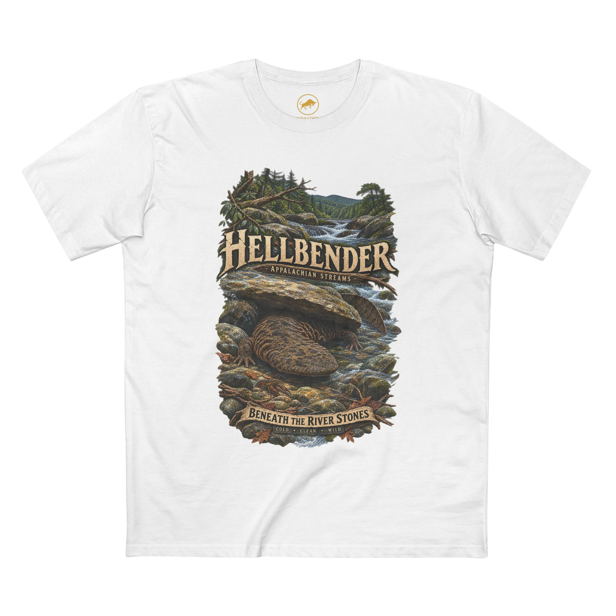 Eastern Hellbender Shirt, Appalachian Wildlife Tee, Salamander Nature Graphic T-Shirt