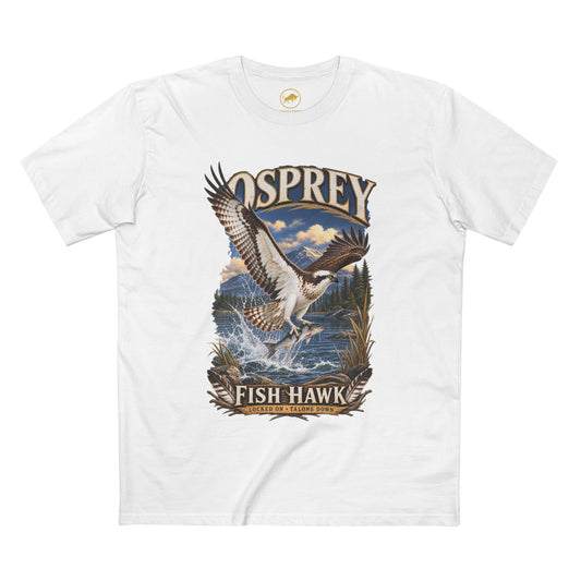 Osprey Fishing T-Shirt: Fish Hawk Bird of Prey Wildlife Graphic Tee