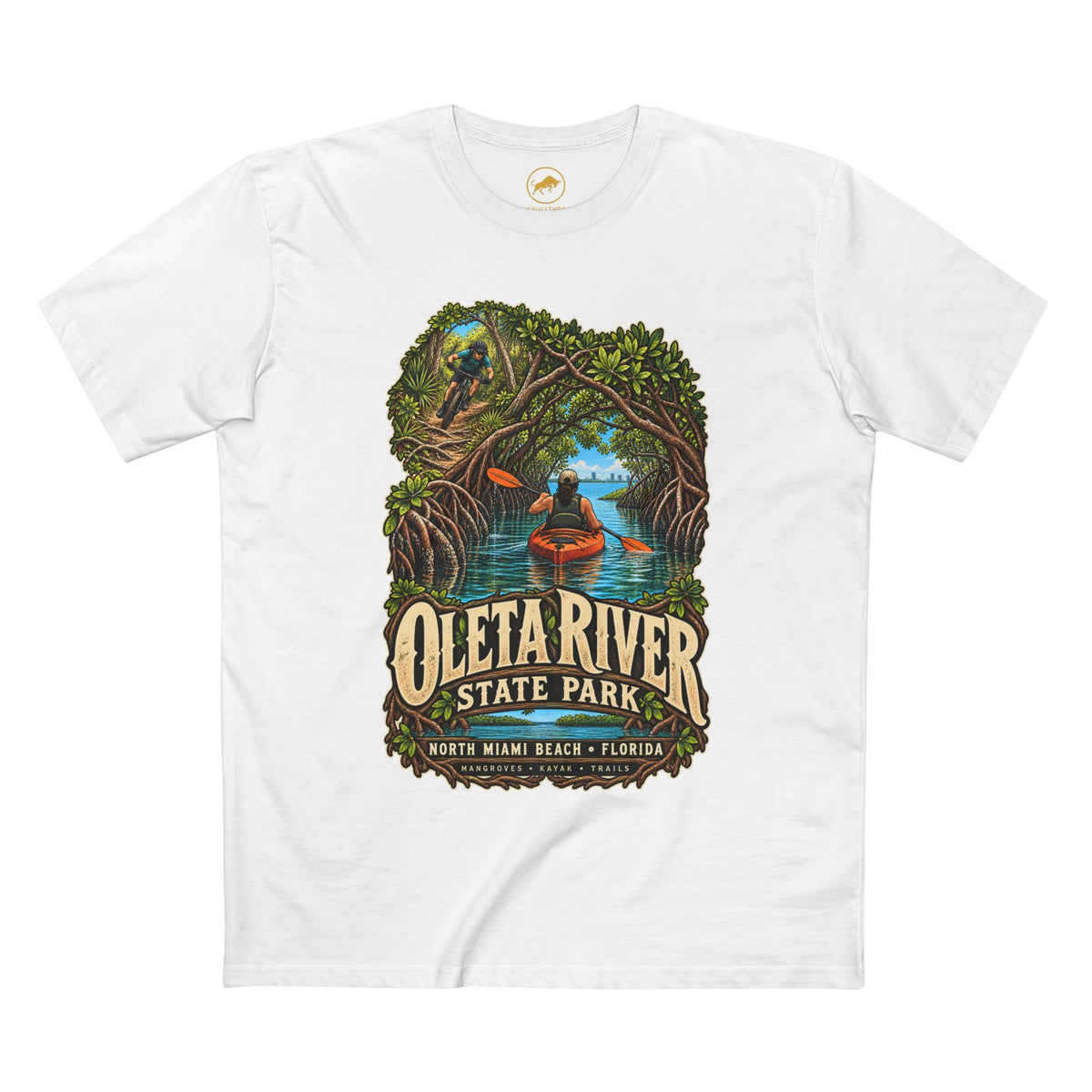 Oleta River State Park Shirt, North Miami Beach Mangrove Kayaking and Mountain Bike Tee.