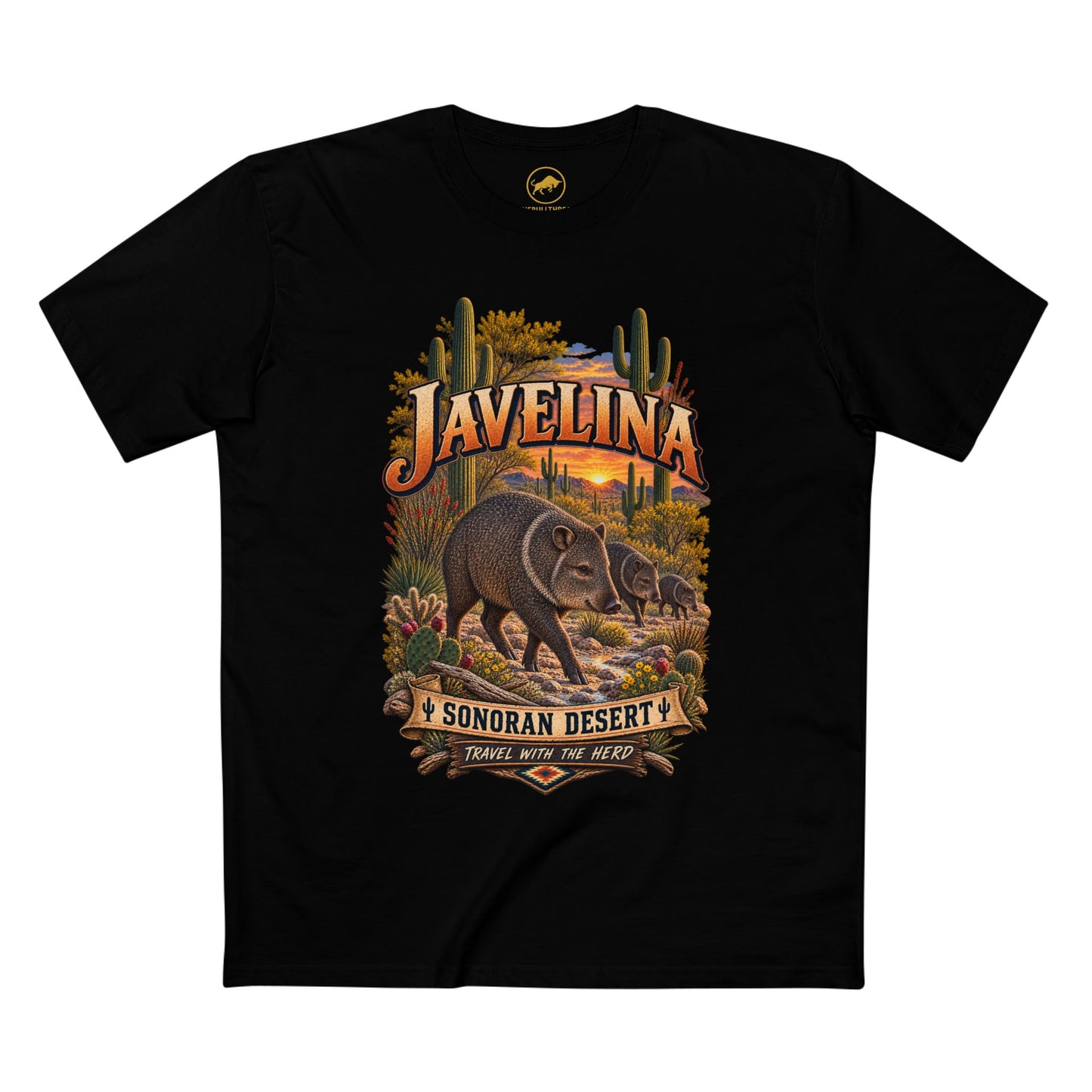 Javelina Shirt, Collared Peccary Sonoran Desert Arizona Southwest Wildlife Graphic.
