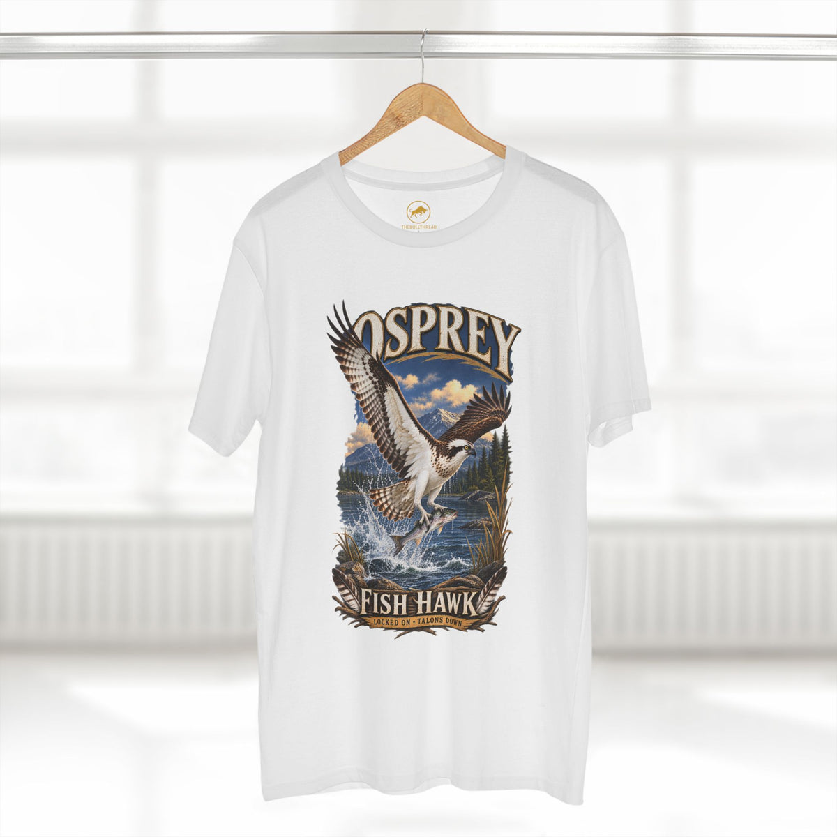 Osprey Fishing T-Shirt: Fish Hawk Bird of Prey Wildlife Graphic Tee