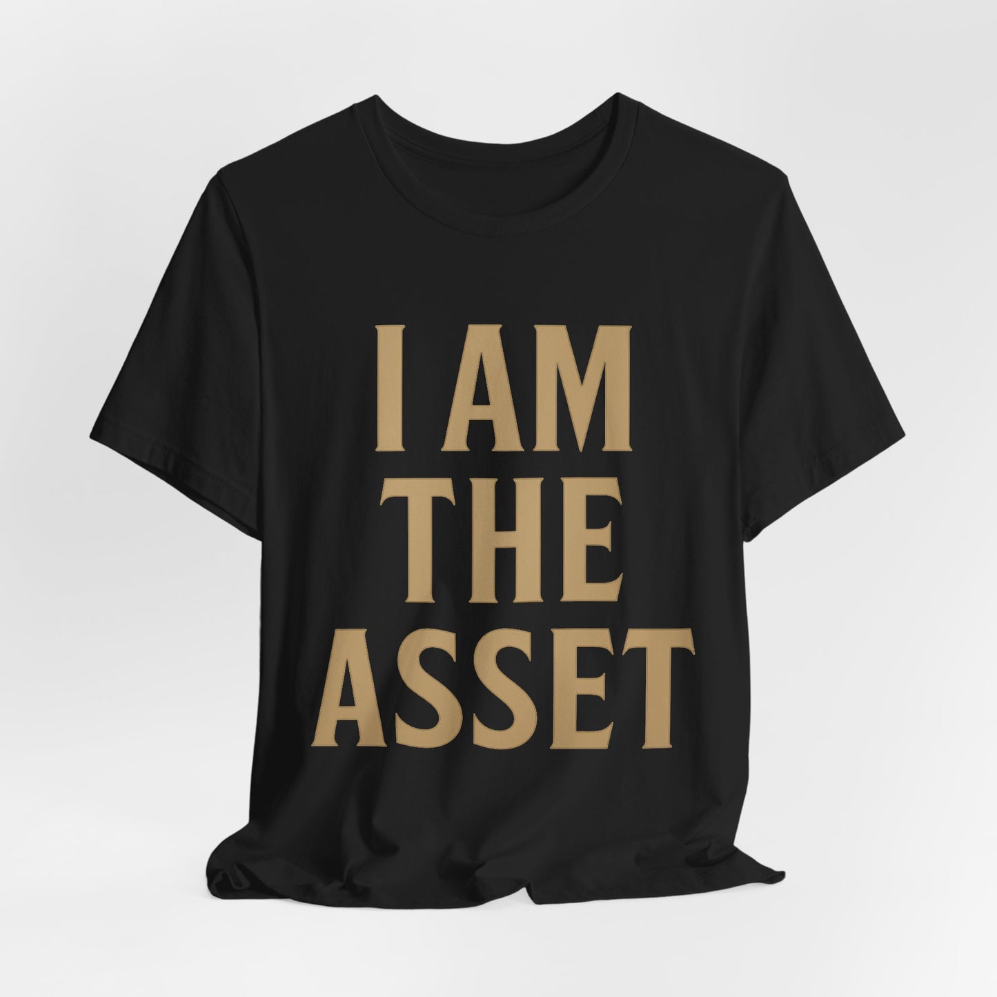 I Am The Asset T-Shirt | Motivational Wealth Mindset Shirt | Premium Black Manifestation Tee by TheBullThread