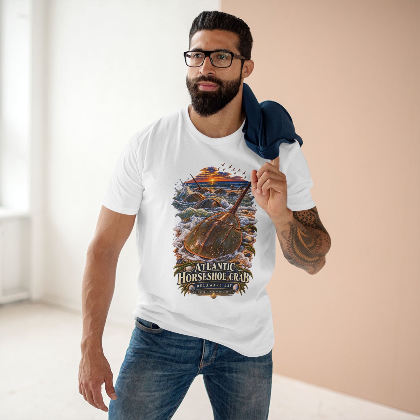 Atlantic Horseshoe Crab Shirt - Delaware Bay Natural History Marine Wildlife Tee