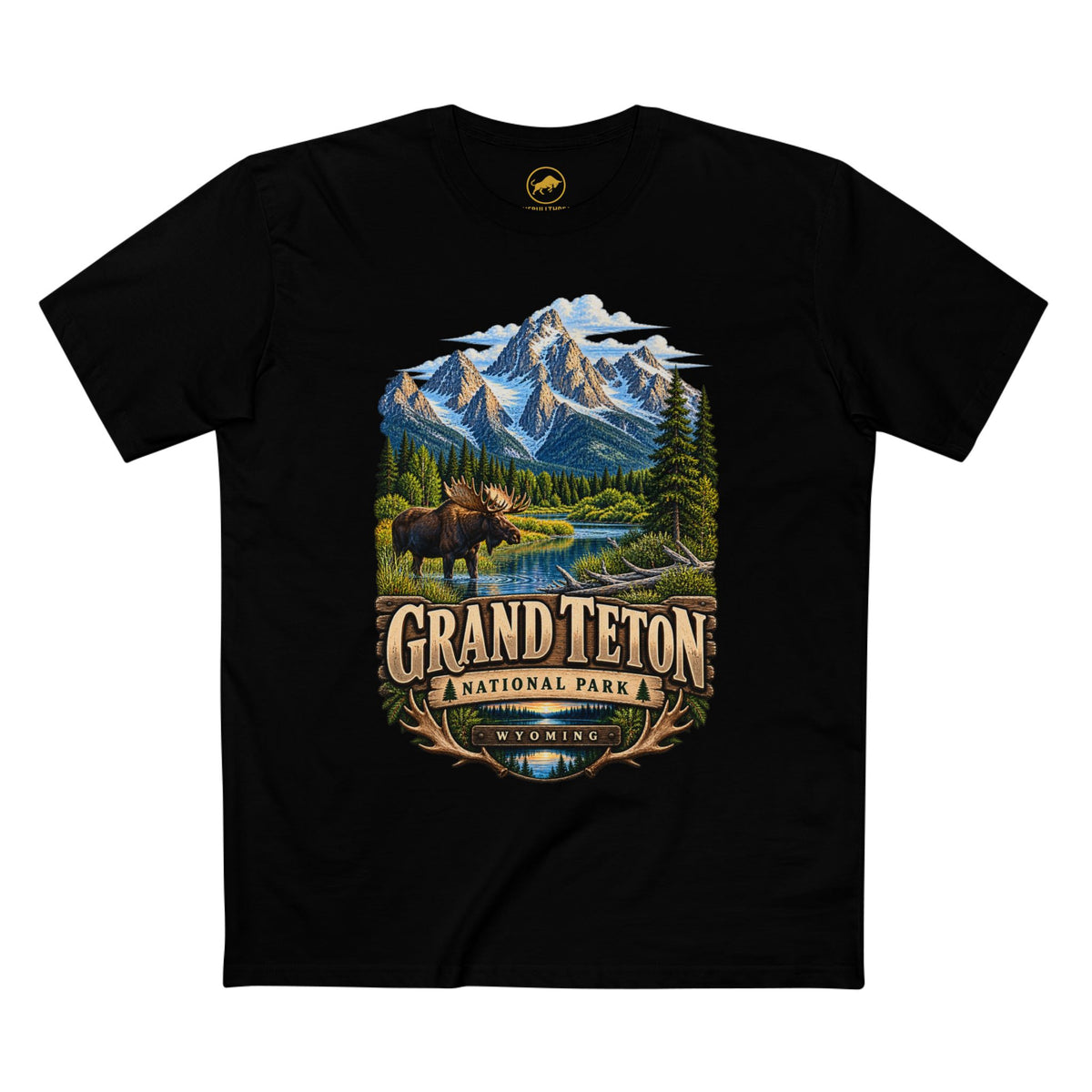 Grand Teton National Park Shirt, Wyoming Moose Mountain Tee, Wildlife Hiking Travel Gift.