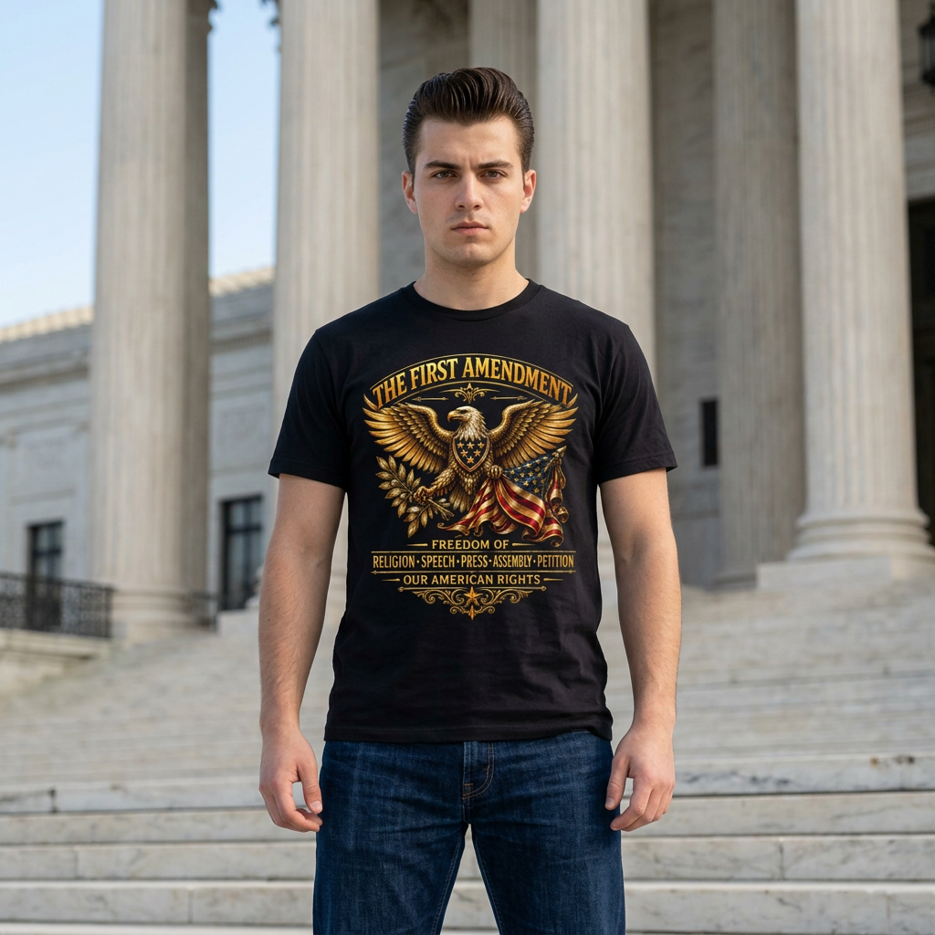 First Amendment Shirt, Patriotic Eagle Tee, Freedom Of Speech Shirt, Constitution Shirt, American Rights USA Tee.