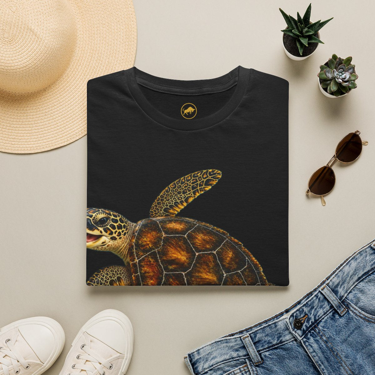 Sea Turtle Loggerhead Premium Shirt, Coastal Beach Tee, Ocean Wildlife Graphic, Marine Life Gift, Tropical Nature Apparel.