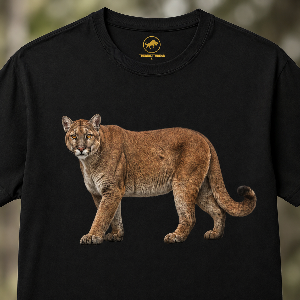 Premium Florida Panther T-Shirt | Realistic Wildlife Graphic Tee | Florida Native Big Cat Shirt | Everglades Nature Lover Gift.