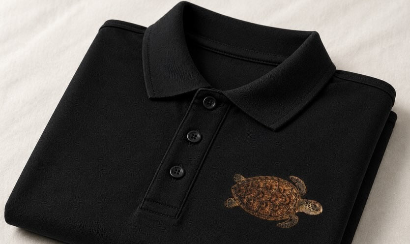 Premium Embroidered Loggerhead Sea Turtle Polo Shirt | Luxury Coastal Golf Polo Florida Ocean Lifestyle Shirt Mercer+Mettle Performance Polo.