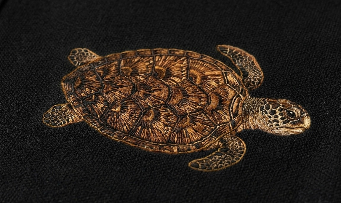 Premium Embroidered Loggerhead Sea Turtle Polo Shirt | Luxury Coastal Golf Polo Florida Ocean Lifestyle Shirt Mercer+Mettle Performance Polo.