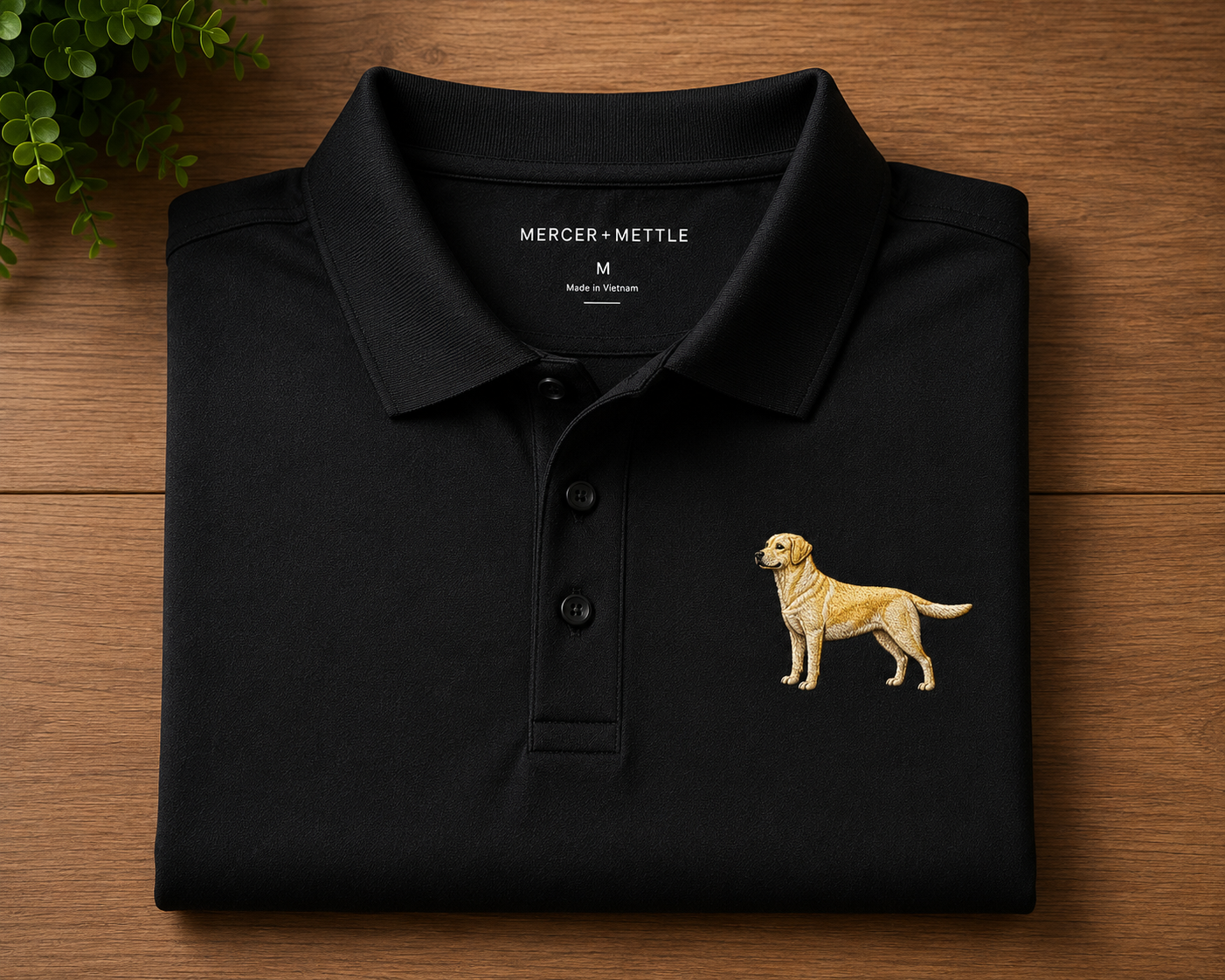 Labrador Dog Premium Polo | Premium Embroidered Mercer+Mettle Polo | Black Performance Golf Shirt | Labrador Retriever Gift | Dog Lover Polo.