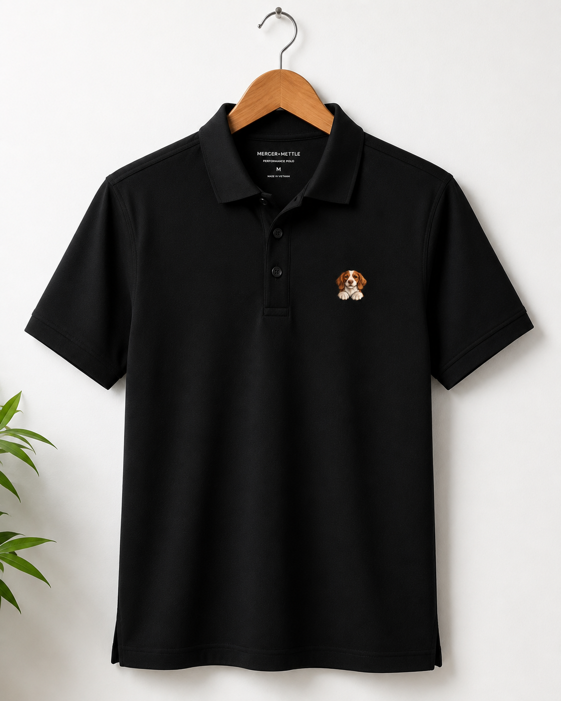 Brittany Spaniel Dog Premium Polo | Mercer+Mettle Performance Golf Shirt | Embroidered Brittany Dog Gift for Men & Women