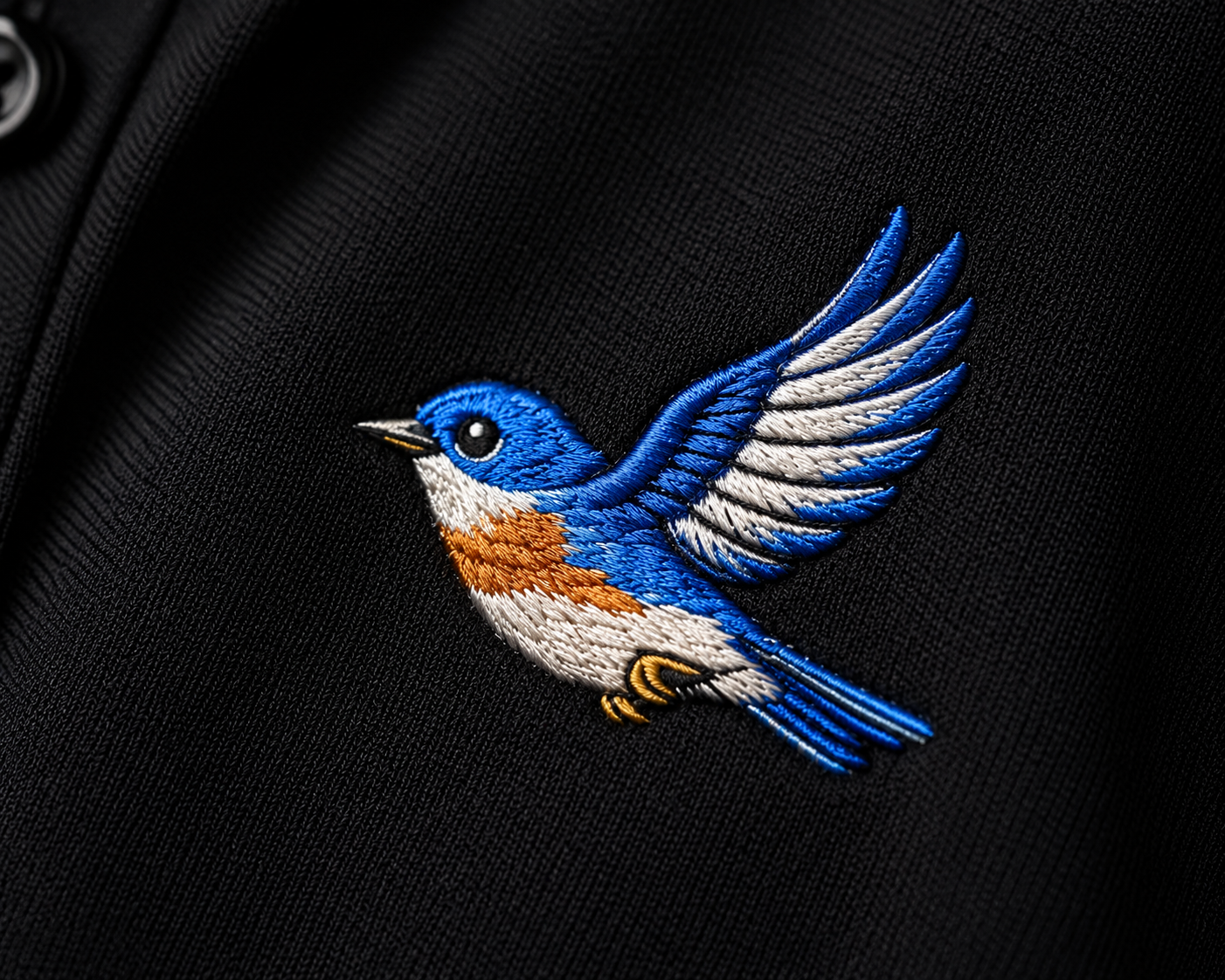 Premium Eastern Bluebird Embroidered Mercer + Mettle Performance Golf Polo Luxury Bird Lover Polo | Nature Inspired Country Club Golf Shirt.